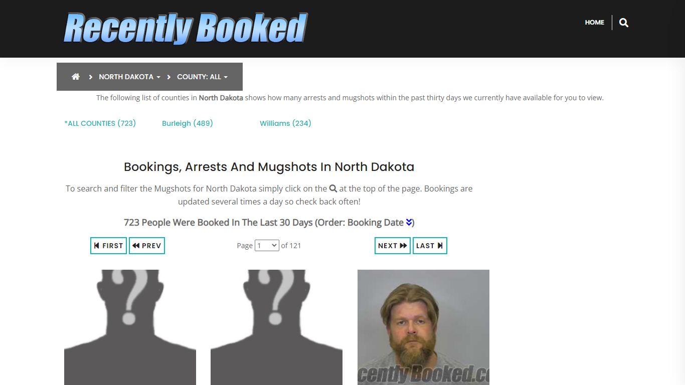 Recent bookings, Arrests, Mugshots in North Dakota - Recently Booked